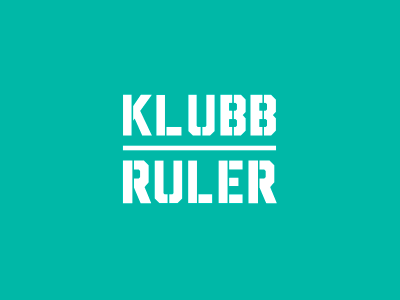 Klubb Ruler club concept graphic profile hiphop klubb logo logotype nightclub profile ruler