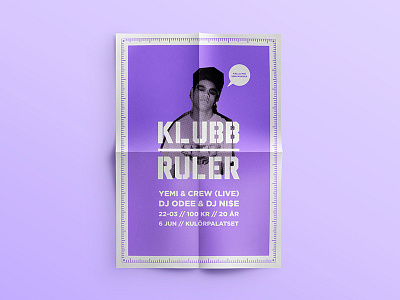 Klubb Ruler - posters club concept graphic profile hiphop klubb logo logotype nightclub poster posters profile ruler