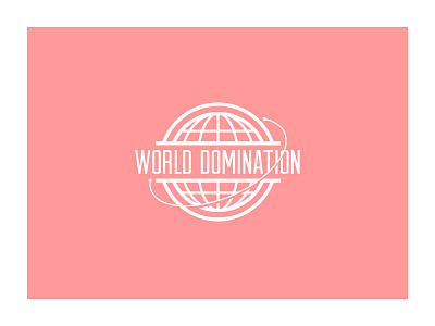 World Domination globe logo logotype symbol world