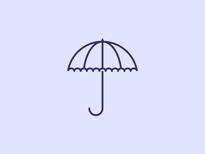 Umbrella icon illustration rain raining umbrella