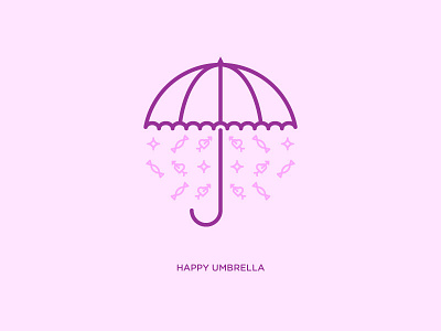 Happy umbrella :) arrow candy happy heart illustration star umbrella