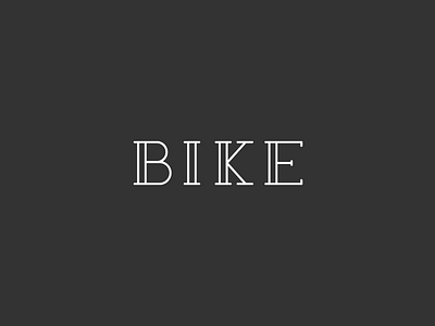 Typeface bike gray line lines type typeface typography