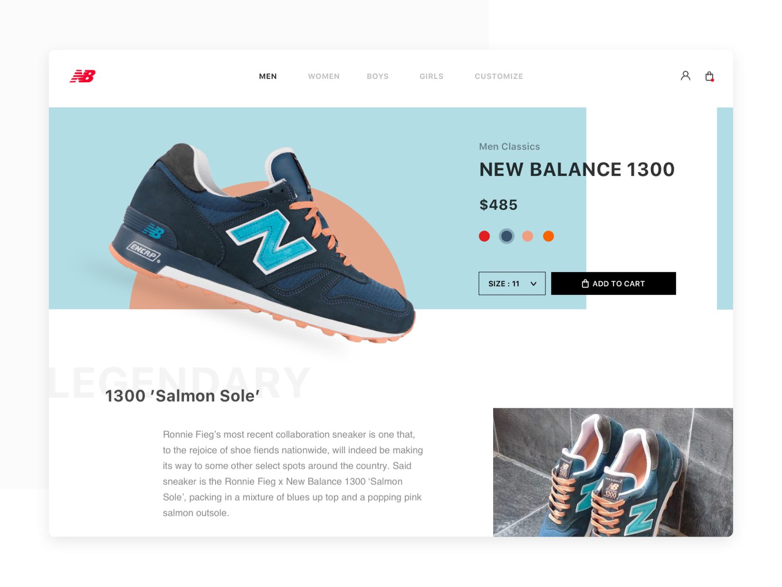 New Balance - Product Detail Page by Endi Septia on Dribbble