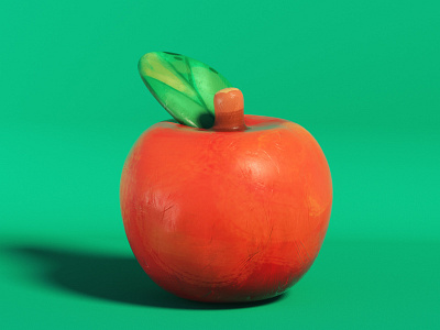 clay apple 🍎 c4d claytexture