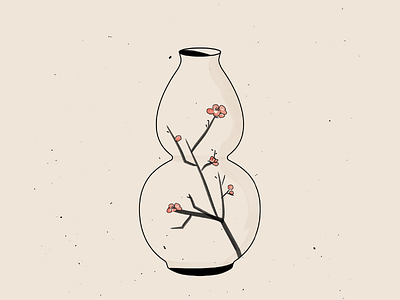 Gourd Vase chinesepoterry illustration