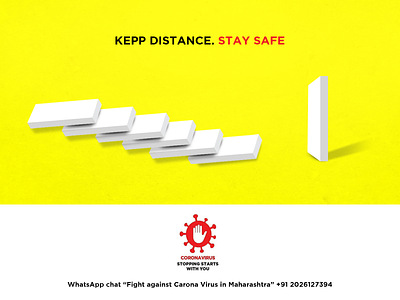 KEEP DISTANCE. STAY SAFE 21days art coronavirus india lockdown poster design quarantine stay safe stayhome