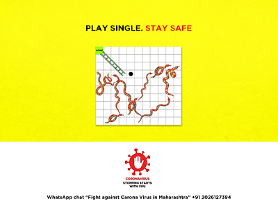 PLAY SINGLE STAY SAFE 21 days art coronavirus dribble illustraion illustrator india lockdown poster design quarantine stay safe stayhome