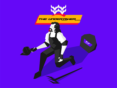 90'S Superstars character design dribble graphic design illustraion poster design theundertaker wwe