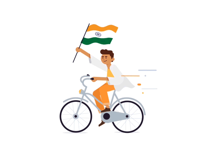 I ♥ My India cycle flag independence independence day india