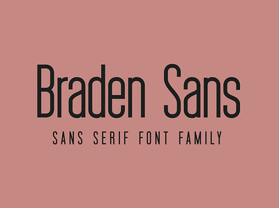 Braden Font Family clean condensed font design distressed font font family handcrafted retro sans serif sans serif font stamp type type design typeface typography