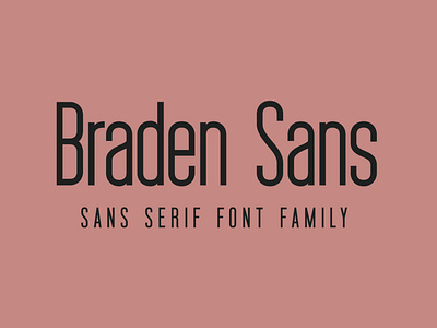 Braden Font Family clean condensed font design distressed font font family handcrafted retro sans serif sans serif font stamp type type design typeface typography