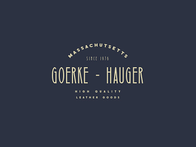 Goerke - Hauger branding display font handcrafted logo retro type typeface typography vintage