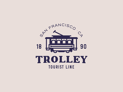 Trolley - Logo badge display font handcrafted logo retro type typeface typography vintage