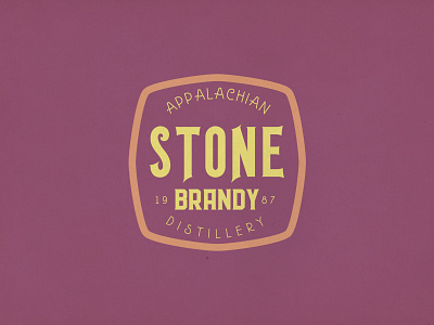 Stone Brandy badge branding display font label logo retro typeface typography vintage