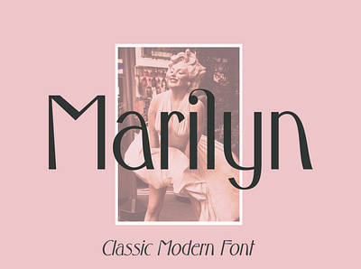 Marilyn - Classic Modern Font classic font display fashion font handcrafted ligatures magazine marilyn modern font psychedelic sans font trendy font typeface typography vintage wedding
