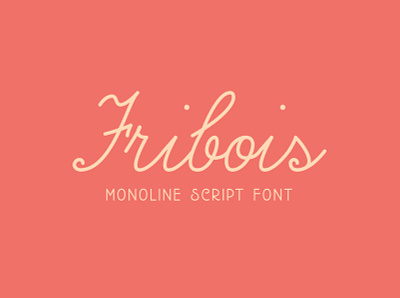 Fribois - Monoline Script Font classy cursive display elegant font handcrafted handwritten monoline penmanship rounded font script sexy type typeface typography vintage