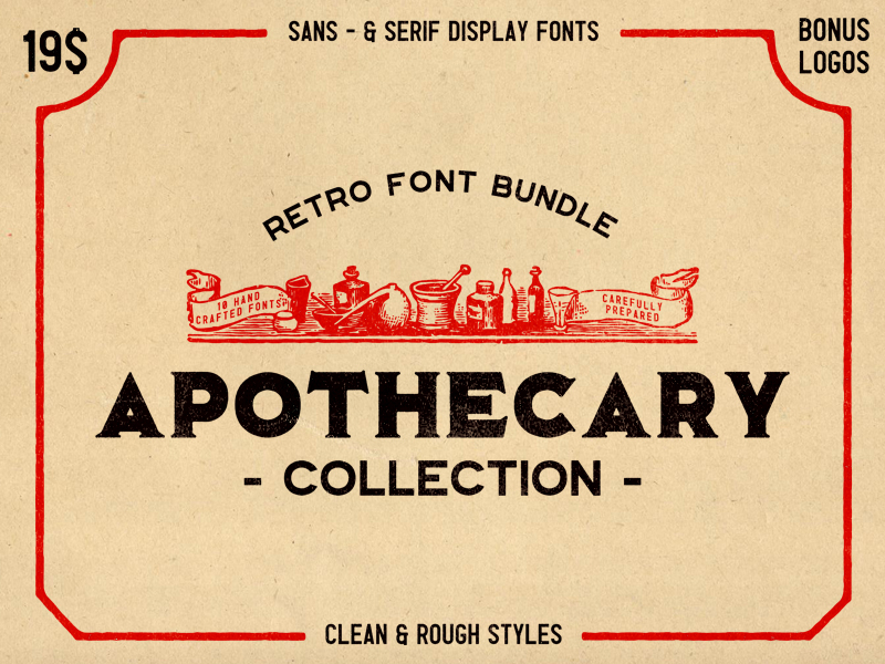 Download The Apothecary Collection Font Bundle By Bart Wesolek On Dribbble PSD Mockup Templates