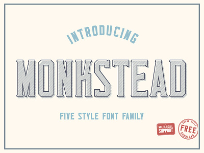 Monkstead Font (round style for free)