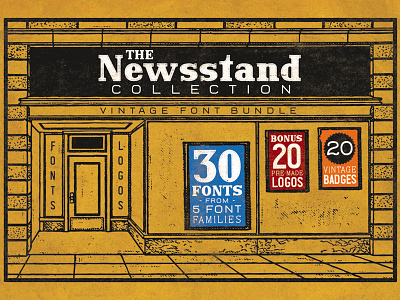 Download The Newsstand Collection Font Bundle By Bart Wesolek On Dribbble