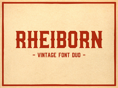 Rheiborn Font Duo display font font font family handcrafted retro sans serif vintage