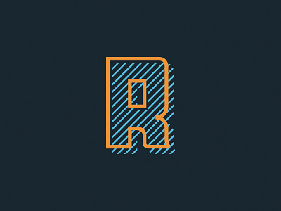 Bosmark Font - R Sample font font combo hatch industrial lettering logo modern outline shadow