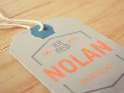 Nolan Backpacks Logo backpack badge brand branding design display handcrafted icon label logo print retro simple typography vacation vintage wanderlust