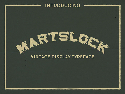 Martslock Typeface all caps design display display font font handcrafted lettering retro serif shadow type typeface typography vintage vintage font