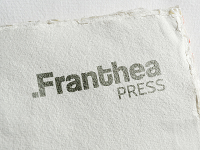 Franthea Press Minimalist Logo branding design display handcrafted logo logo design logotype logotype black white creative minimalism press print retro simple typography