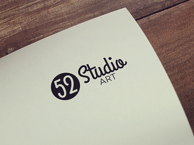 52 Art Studio art branding design logo logo design concept mini minimalism print script simple studio template typography