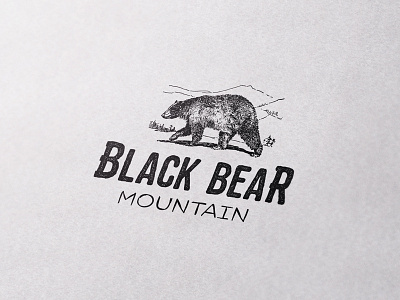 Black Bear Logo adventure badge bear brand branding design display handcrafted illustration logo mountain print retro vintage wanderlust