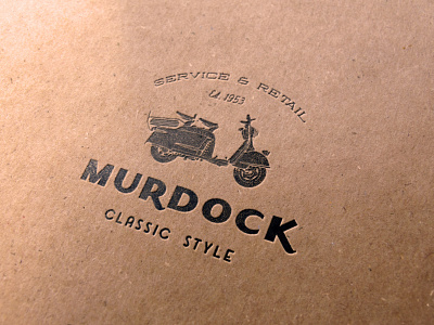 Murdock - Vintage Logo americana badge brand branding design display display font font handcrafted icon label logo print retro scooter serif type typeface typography vintage