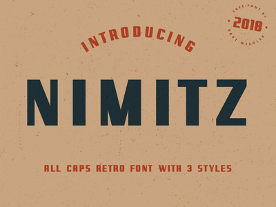 Nimitz FREE FONT display font display type font free free font freebie handcrafted retro textured typeface typography vintage