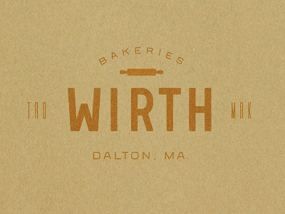 Wirth Bakeries Logo americana badge bakery logo brand branding display display font font handcrafted icon label logo logotype print retro simple type typeface typography vintage