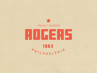 Rogers Fancy Goods americana badge branding creative design display font font handcrafted illustrator label logo logotype philadelphida retro sans serif font simple type typeface typography vintage