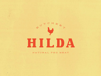 Hilda Butchery americana badge brand branding chicken design display display font font handcrafted icon label logo logotype retro type typeface typography vector vintage