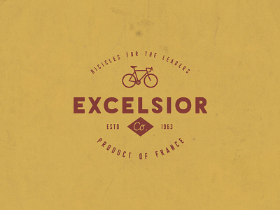 Excelsior Bicycle - Retro Logo americana badge brand branding cycling design display display font font handcrafted icon label logo logotype retro simple type typeface typography vintage