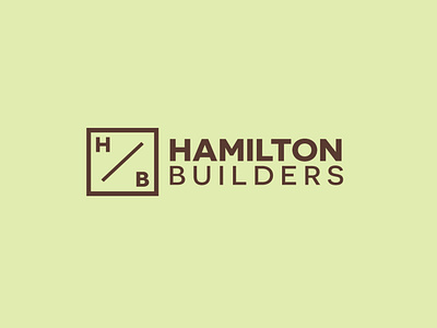 Hamilton Builders app brand branding builders design display handcrafted icon label logo minimalist monogram logo simple square template typography ui ux vector web