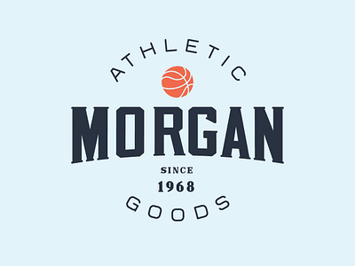 Morgan - Athletic Goods badge basketball brand branding design display display font font handcrafted icon label logo logotype retro simple sport type typeface typography vintage