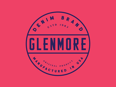 Glenmore - Denim americana badge brand branding denim design display display font font handcrafted label logo logotype retro type typeface typography vintage