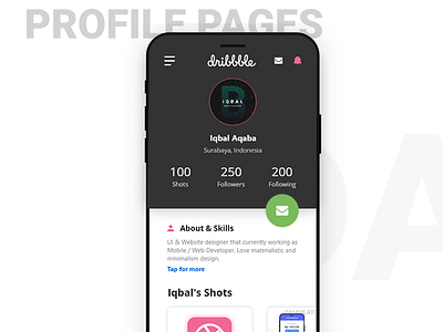 Daily UI Challenge #006 - Profile Page