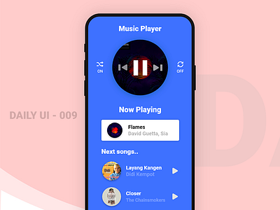 Daily UI 009 - Music Player app design daily ui mobile design