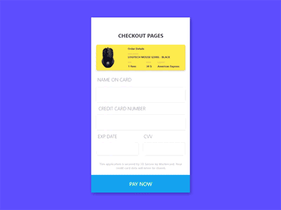 Daily UI 002 Reanimated - Checkout Pages