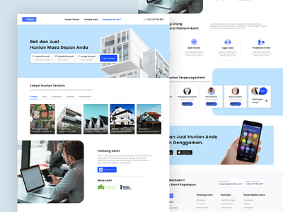 Omahku - Landing Page UI Proposals daily ui dashboard design illustration landing page mobile design mockup ui ux website