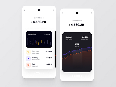 Finance App app balance banking budget chart cuberto design figma finance ios mobile product react native simple ui ux