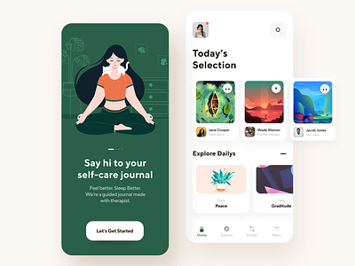 Self-Care Mobile App app app design clinic doctor health healthcare help medicine meditation meditations mental health mobile mvp onboarding patient physiotherapy provider selection therapy ui
