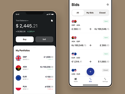 Currency Exchange Mobile App Design by Ilya Sablin on Dribbble