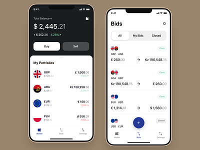 Currency Exchange Mobile App Design