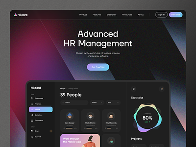 HR Management Software Landing Page
