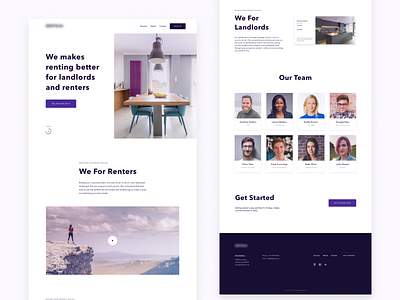 Rental Website landing simple ui web webdesign website