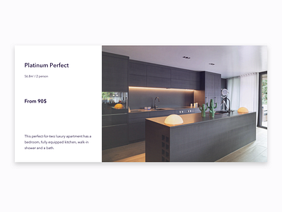 Apartment Card landing simple ui web webdesign website